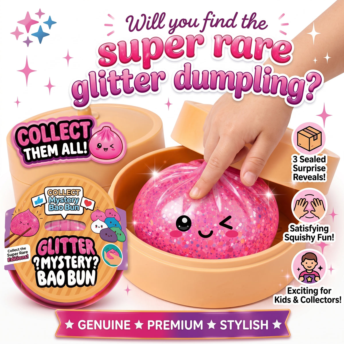 Mystery Dumpling Squishies (3-Pack)